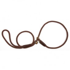 Mendota Slip Lead - Dark Brown 3/8" x 6' - Brushed Nickel