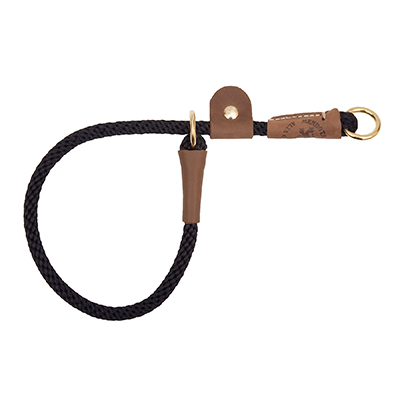 Mendota Pro-Trainer Slip Collar - Black 24" Solid Brass