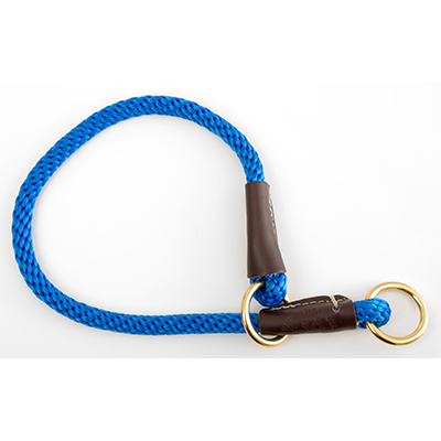 Mendota Pro-Trainer Slip Collar - Blue 20" Solid Brass
