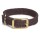 Mendota Double-Braid Collar - Dark Brown 1" x 24" Solid Brass
