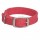 Mendota Double-Braid Collar - Red with Brushed Nickel Hardware 1" x 21"