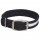 Mendota Double-Braid Collar - Black with Reflective Stripe in Brushed Nickel Hardware 1" x 21"