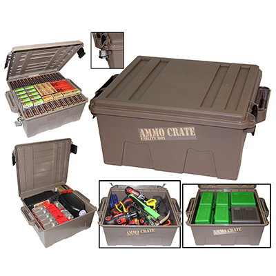 MTM Ammo Crate 19"x15.75"x8" H - Dark Earth