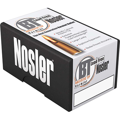Nosler 22cal 50gr Ballistic Tip Lead Free Projectiles Box of 100