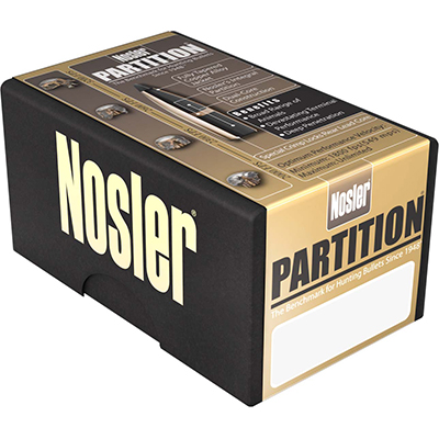 Nosler 38cal 180gr HP Partition Handgun Projectiles Box of 50