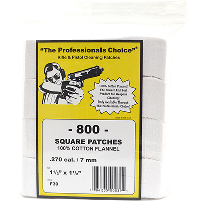 Professional Choice 270-7mm 1 1/2' x 1 1/2" Cotton Flannel x 800  Bulk Pack
