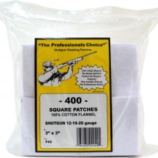 Professional Choice Shotgun 3" x 3" Cotton Flannel x 400 Bulk Pack