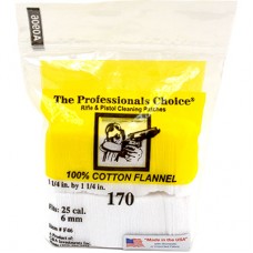 Professional Choice 6mm-25cal 1 1/4" x 1 1/4" Cotton Flannel x 170