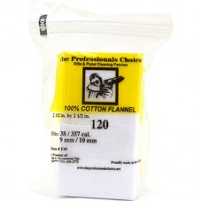 Professional Choice 38-357-9mm 2 1/2" x 2 1/2" Cotton Flannel x 120