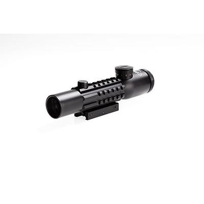 Sun Optics 4x28 Tactical with Picatinny Side & Top Mount Rails