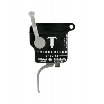 Trigger Tech Remington 700 Special - Right Hand, Black Body with Stainless Flat Trigger, Safety and Bolt Release