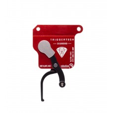 Trigger Tech Remington 700 Clone Bottom Safety Diamond - Red Body with Black Safety and Flat Trigger. No Bolt Release