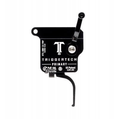 Trigger Tech Remington 700 Primary - Left Hand, Black Body, Flat Trigger, Safety and Bolt Release