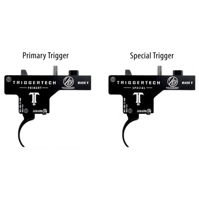 Trigger Tech Weatherby Mark V Primary -  Black Body & Flat Trigger with Bolt Release, No Safety