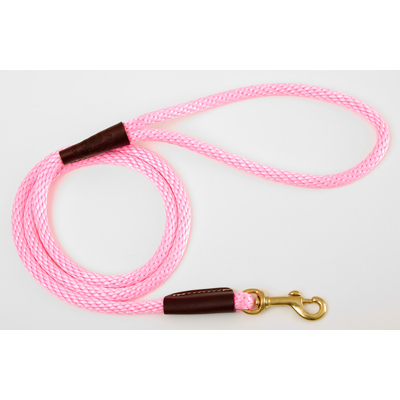 Mendota Snap Lead - Children's Lead with 5" Handle - Hot Pink 3/8" x 28" Solid Brass