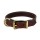 Mendota Leather Collar - Narrow Standard 3/4" x 14" Chestnut Solid Brass