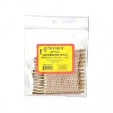 Pro-Shot 22cal Centerfire Bronze Bristle Bore Brush Dozen Bag
