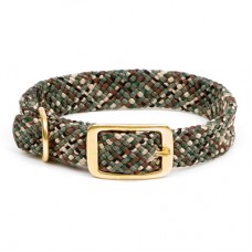 Mendota Double-Braid Collar - Camo 1" x 18" Solid Brass