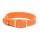 Mendota Double-Braid Junior Collar - Orange with Brushed Nickel Hardware 9/16" up to 12"
