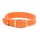 Mendota Double-Braid Junior Collar - Orange with Brushed Nickel Hardware 9/16" up to 14"