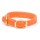 Mendota Double-Braid Junior Collar - Orange 9/16" up to 14" Solid Brass