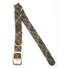 Mendota Double Braid Centre-Ring Collar - Camo 1" x 21" Solid Brass