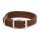 Mendota Double-Braid Collar - Brown with Brushed Nickel Hardware 1" x 24"