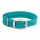 Mendota Double-Braid Junior Collar - Teal with Brushed Nickel Hardware 9/16" up to 14"