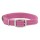 Mendota Double-Braid Collar - Raspberry with Brushed Nickel Hardware 1" x 21"