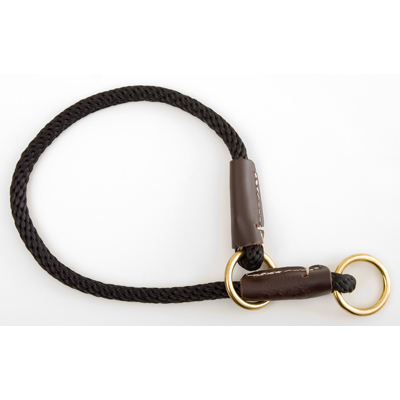 Mendota Pro-Trainer Slip Collar - Black 18" Solid Brass