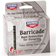 Birchwood Casey Barricade Take Along Gun Cloths 25 Pack, Class 3 UN1993, Flammable Liquid