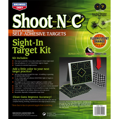 Birchwood Casey Shoot-N-C 12" Sight-In Kit Target 4 Pack