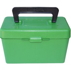 MTM Handled Flip Top 50 Round Rifle Ammo Box 378, 500 Nitro - Green