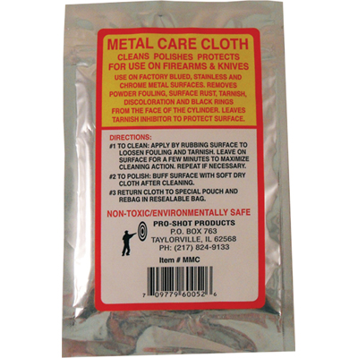 Pro-Shot Metal Care Cloth - Cleans all metals