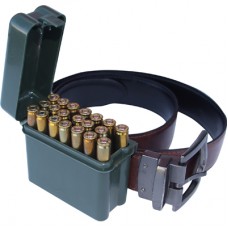 MTM Fliptop Belt Style 20 Round Rifle Case 257 Rob, 7mm-08, 7mm Rem Mag, 300 Win Mag, 45-70 Govt - Green MTM Fliptop Belt Style 20 Round Rifle Case 257 Rob, 7mm-08, 7mm Rem Mag, 300 Win Mag, 45-70 Govt - Green