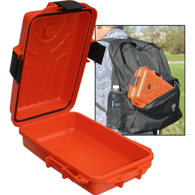 MTM Survivor Dry Box with Built in Compass - Orange