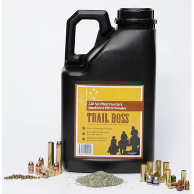 ADI Trail Boss 1.5kg Gun Powder 1.4C, UN0509 Storage, 1.3C, UN0161 Transport